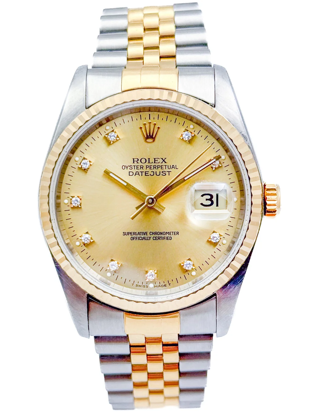 Rolex Oyster Perpetual Datejust Rolex 16233 With Diamonds Rolex