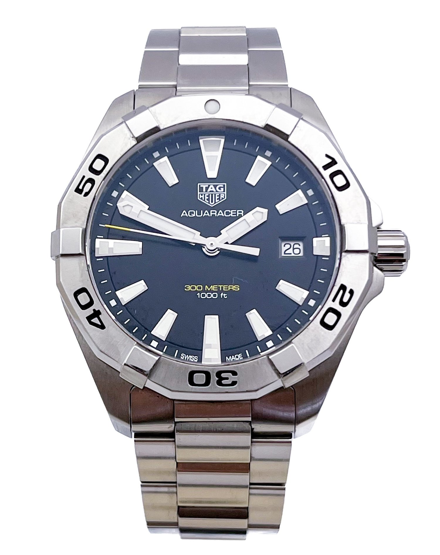 TAG Heuer Aquaracer 300M /1000ft Quartz Stainless Steel Mens Wristwatch  WBD1110 from 2020 Complete with Box and — About Time