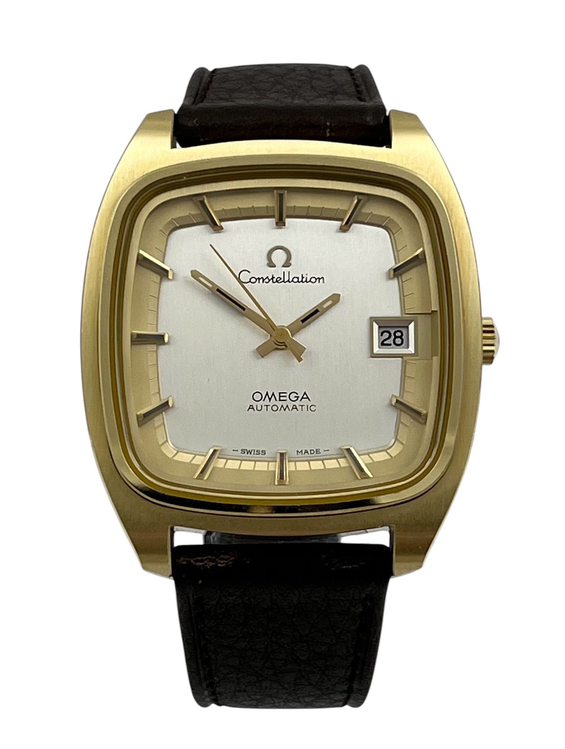 Omega Constellation 1970s Automatic 14ct Gold Capped Mens Wristwatch Ref 166.0247 fully Serviced and in Perfect Condition.