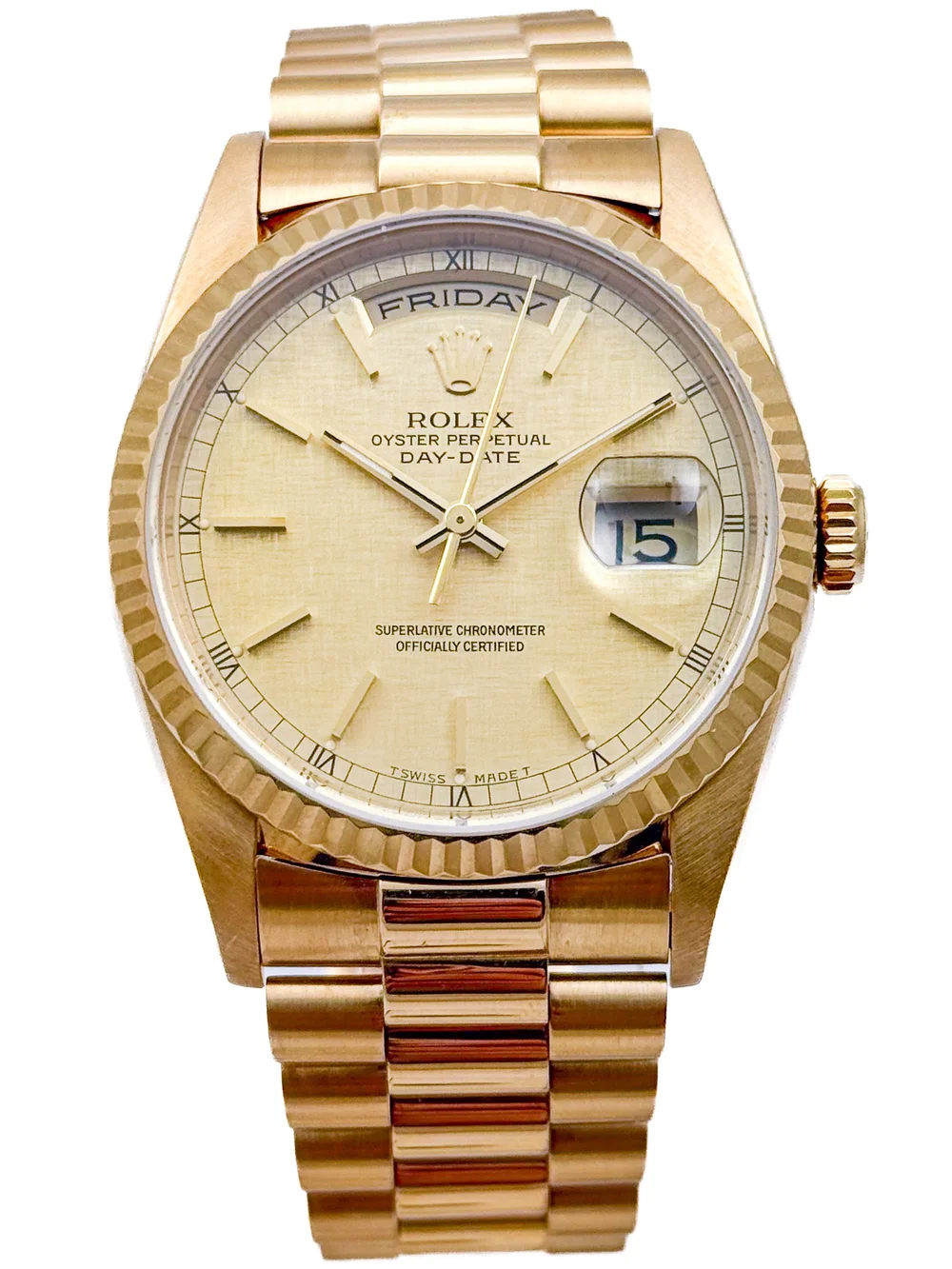 Rolex Oyster Perpetual Day Date 36mm 18ct Gold Mens Wristwatch