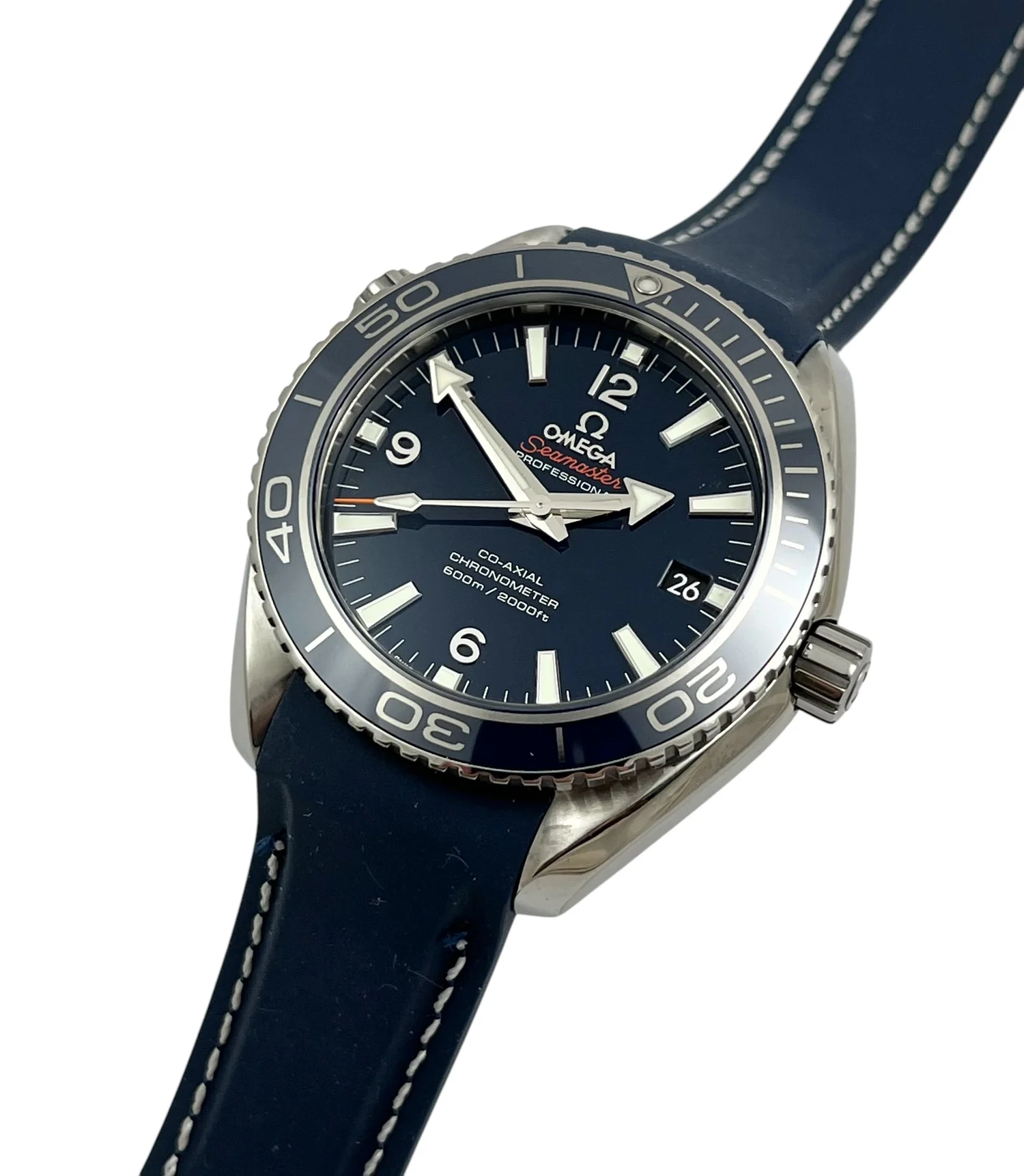 Omega Seamaster Planet Ocean 600m LIQUID METAL Titanium Co-Axial Automatic  42mm Mens Wristwatch Ref with Original Box and Papers 