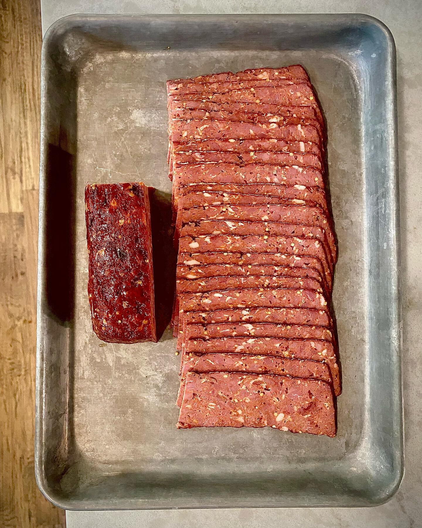 Merry Christmas to me. I&rsquo;ve wanted a slicer for a while now and the @madewithmeat slicer made snappy work of this venison bacon. #huntupagoodmeal #killerchefs .
.
. 
#cookwhatyoukill  #feral #food #instafood #outdoors #oklahoma #texas #whatgets