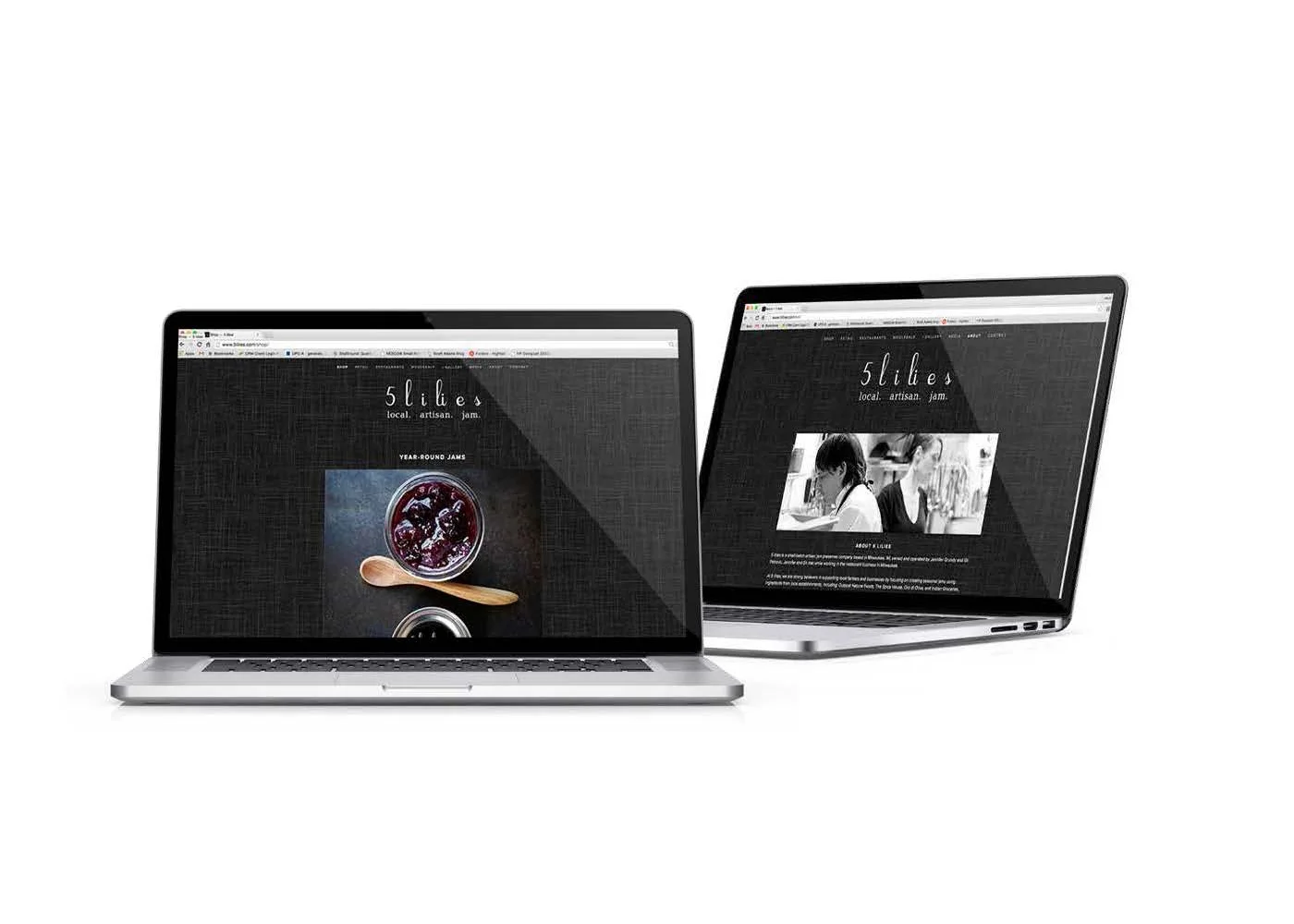 5lilies Website- a local jam company