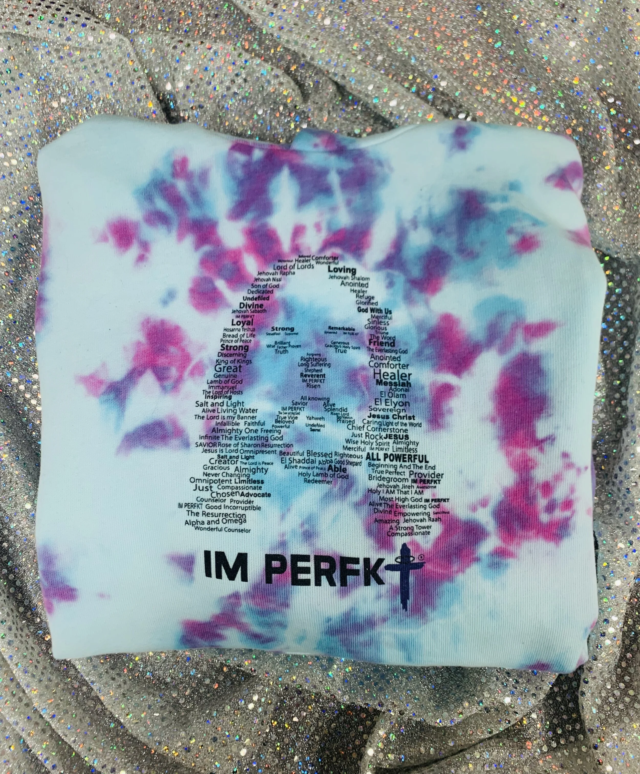 IM PERFKT Signature Tie Dye Fleece Jesus Hoodie 