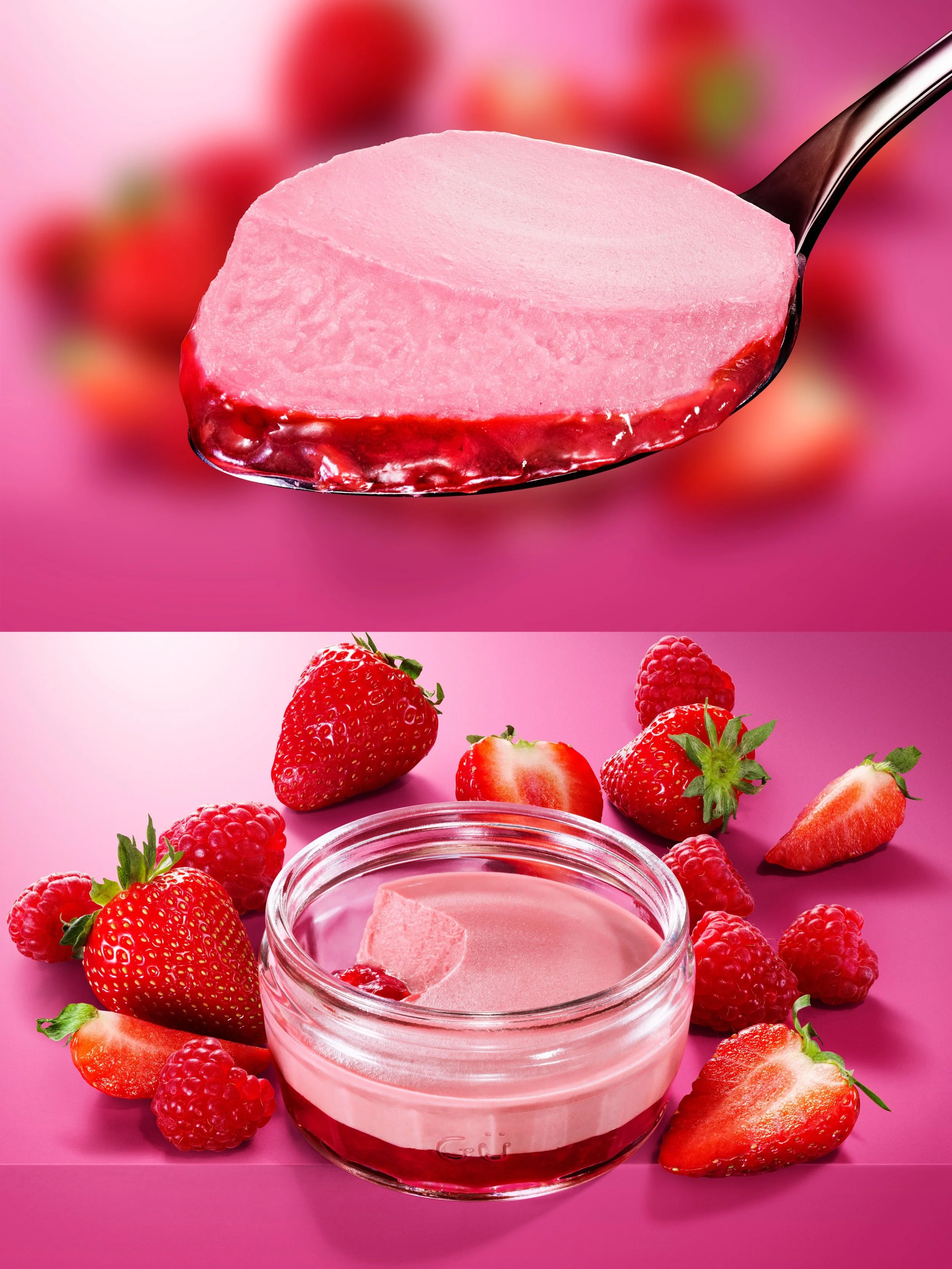 New work for @gudesserts 
Fruit Creme Raspberry &amp; Strawberry
Want to see the BTS?
.
.
Agency joyful &amp; triumphant 
Production @agentatlarge 
Assistant @mblackwoodphoto 
Assistant @emily.mills.uk 
Designers @derekanderic 
Styling @nicolas_ghirl