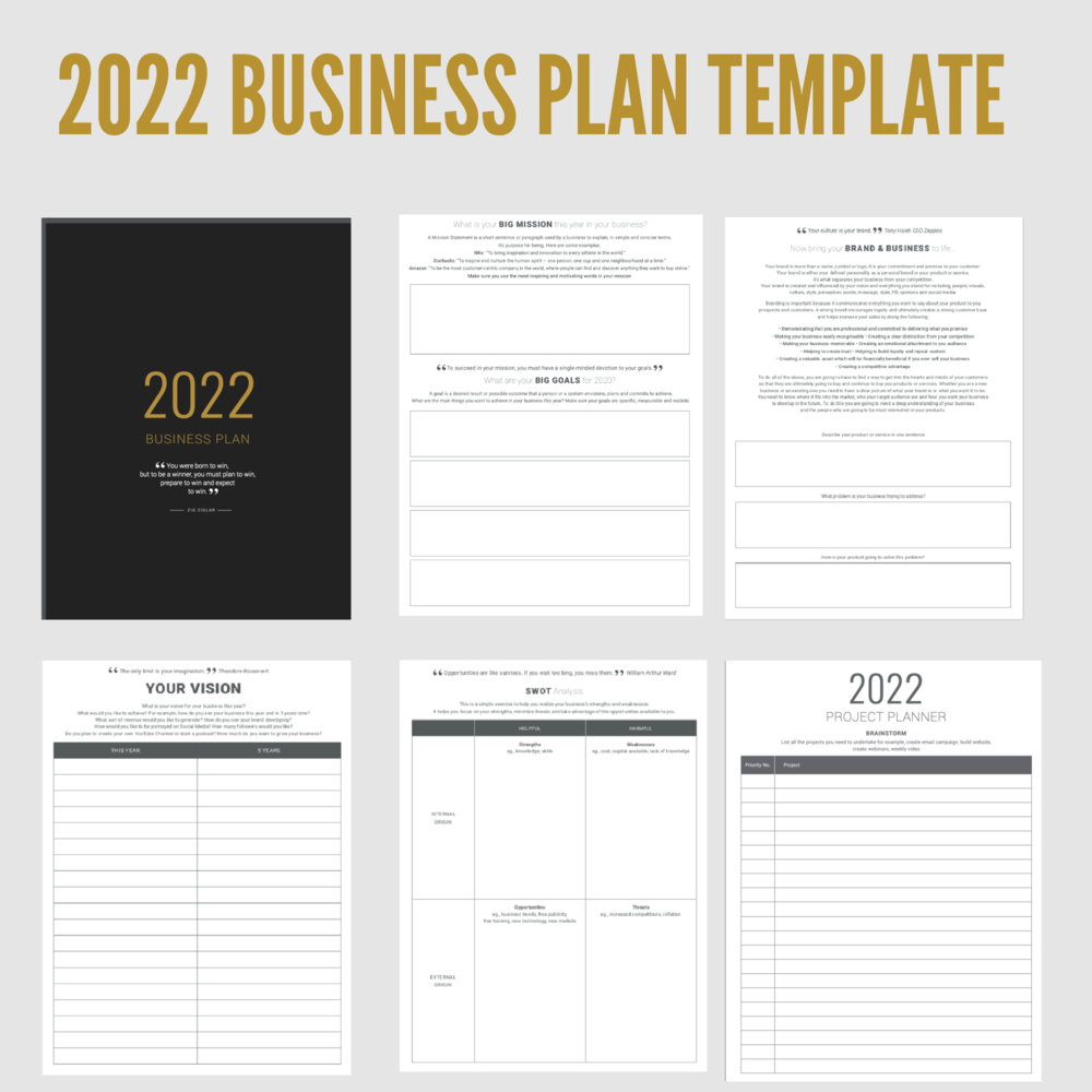 20 BUSINESS PLAN TEMPLATE — MY PA 20 PLANNER -BUSINESS & LIFE Throughout Www Business Plan Template