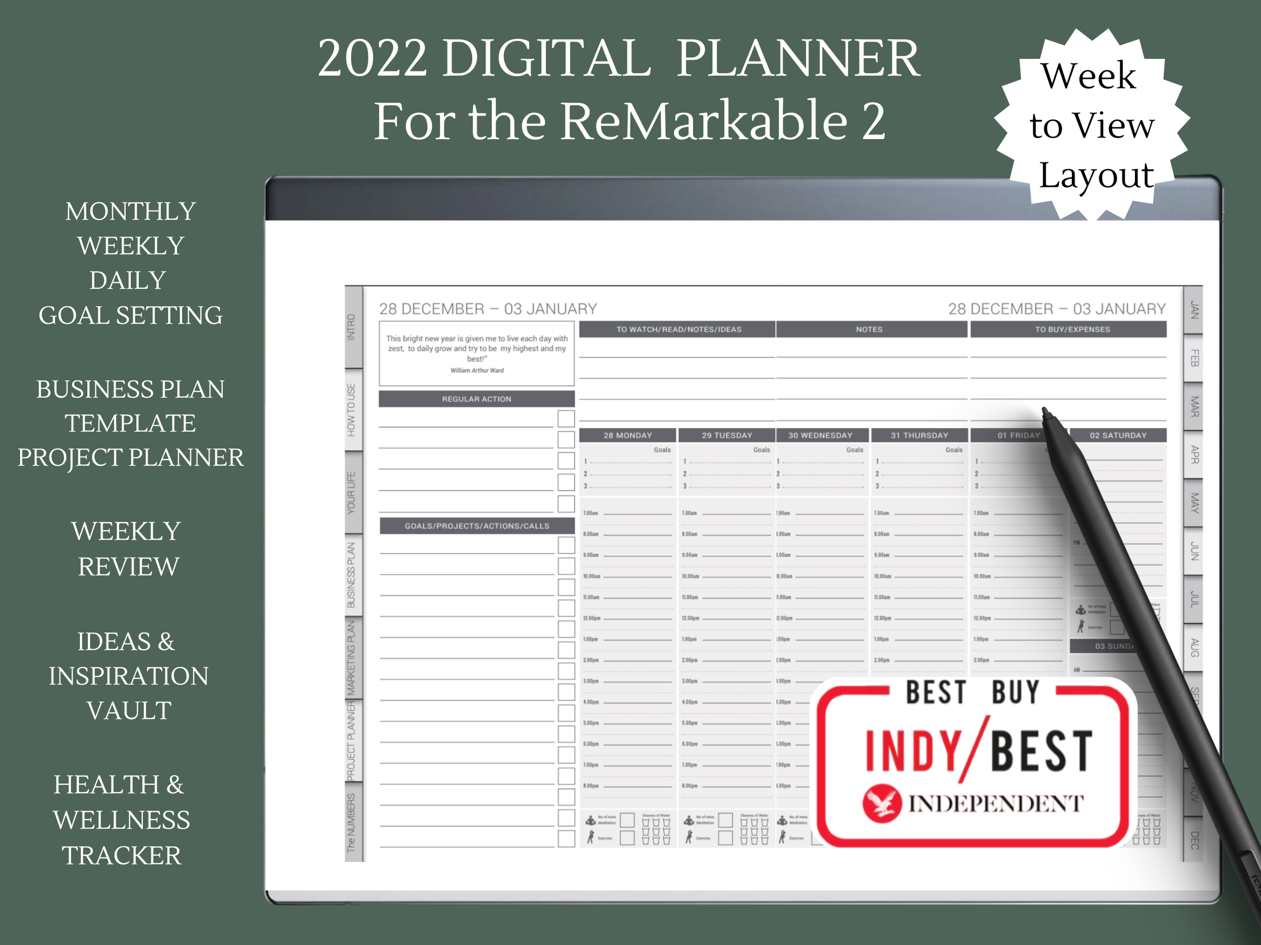 How to use ReMarkable 2 for Digital Planning — MY PA 2026 Planner | The ...