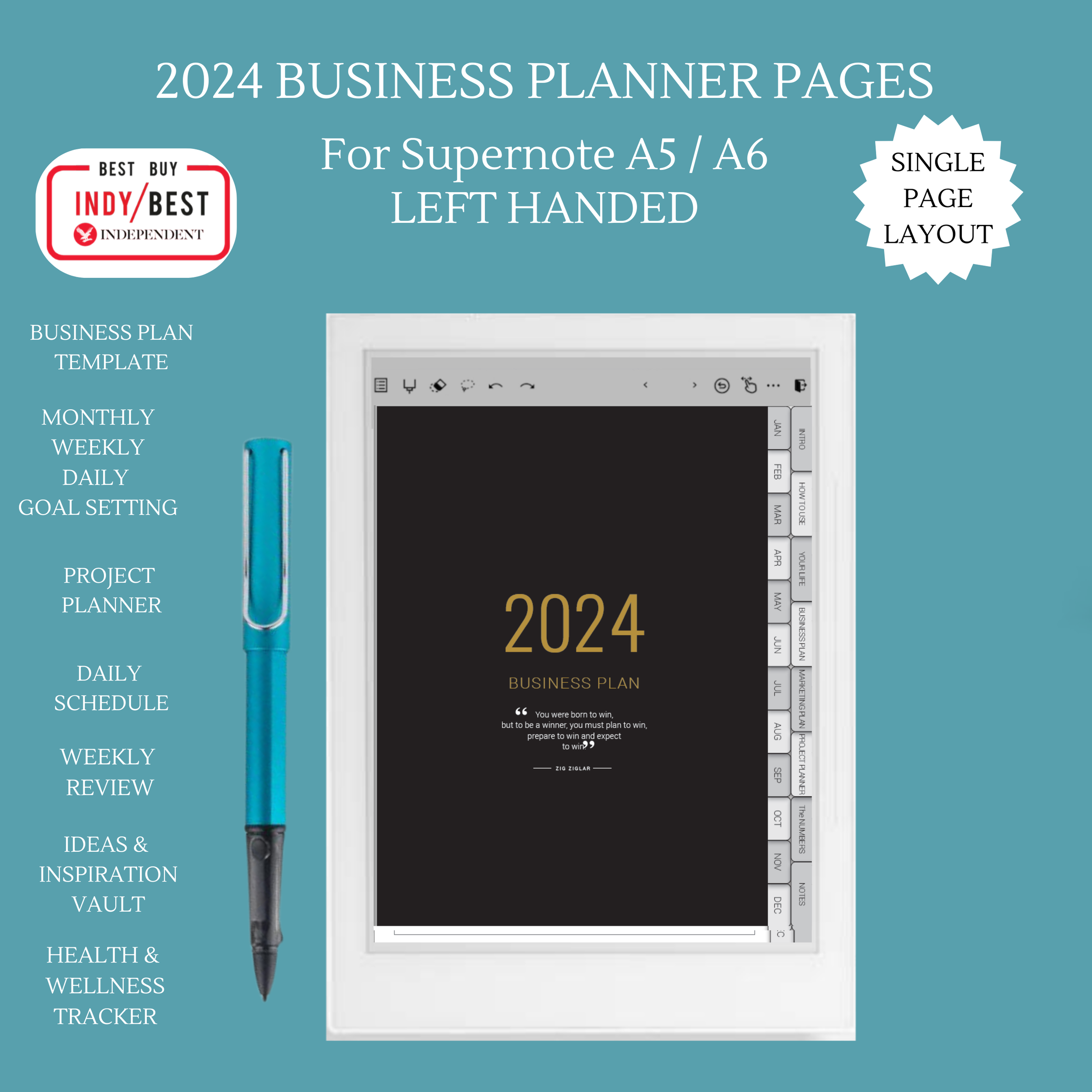 Weekly Planner 2024, A6, A5 Weekly Planner Pages 2024, Agenda 2024