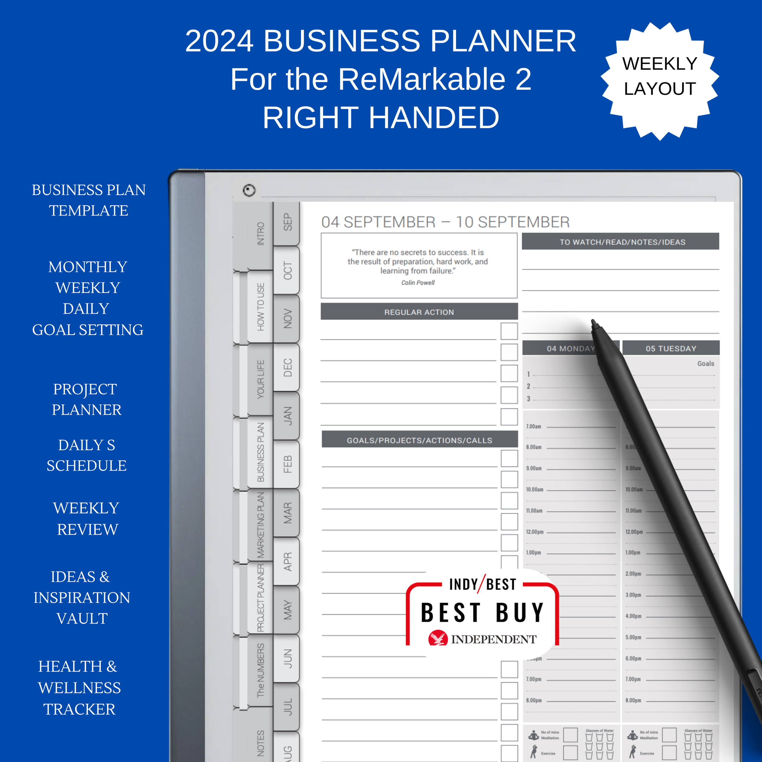 2024 Weekly Day Planner
