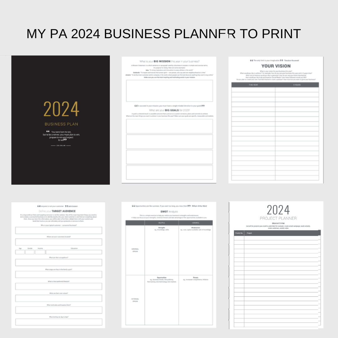 2024 Digital Business Plan Template to Print — The Best Business