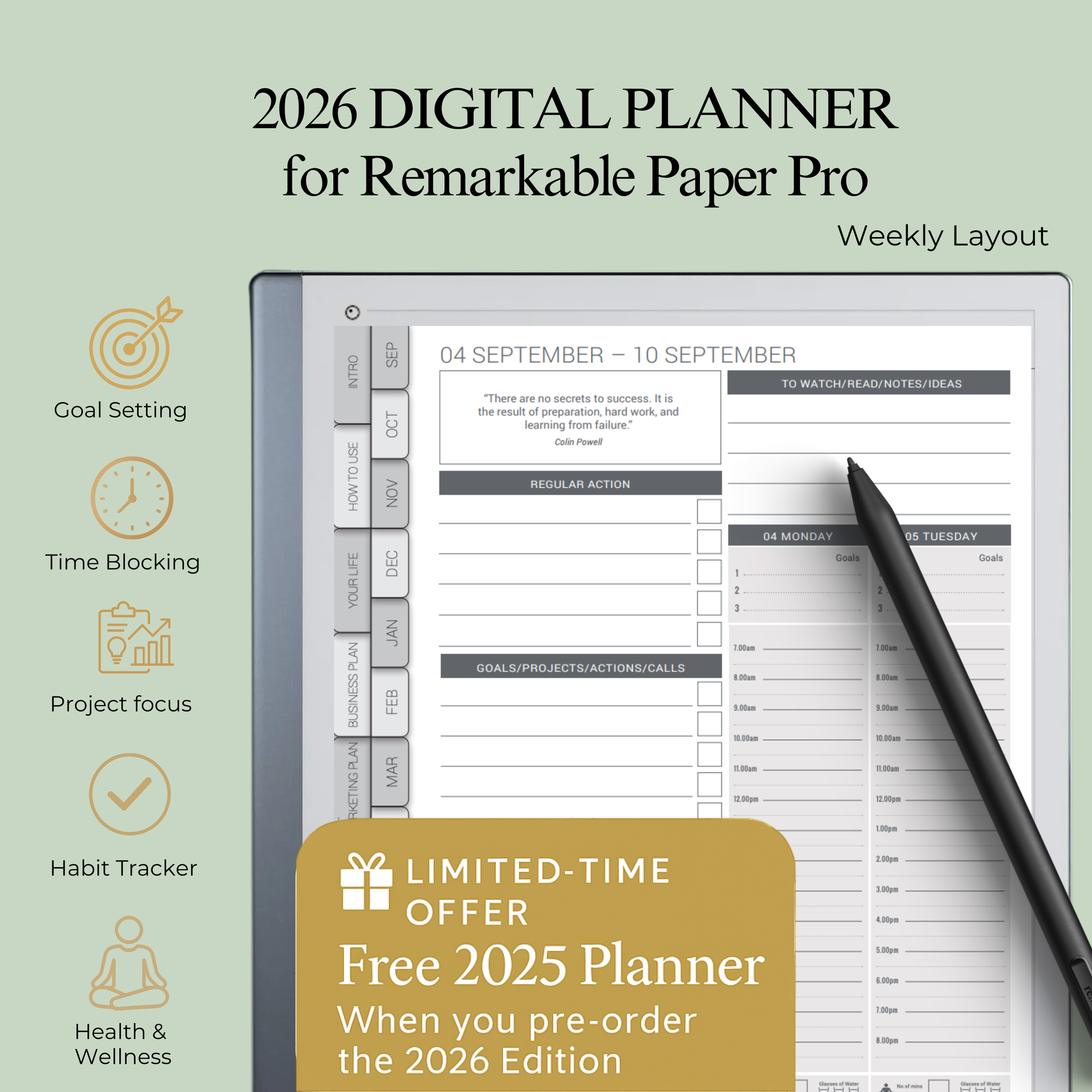 Remarkable Weekly Planner Organization