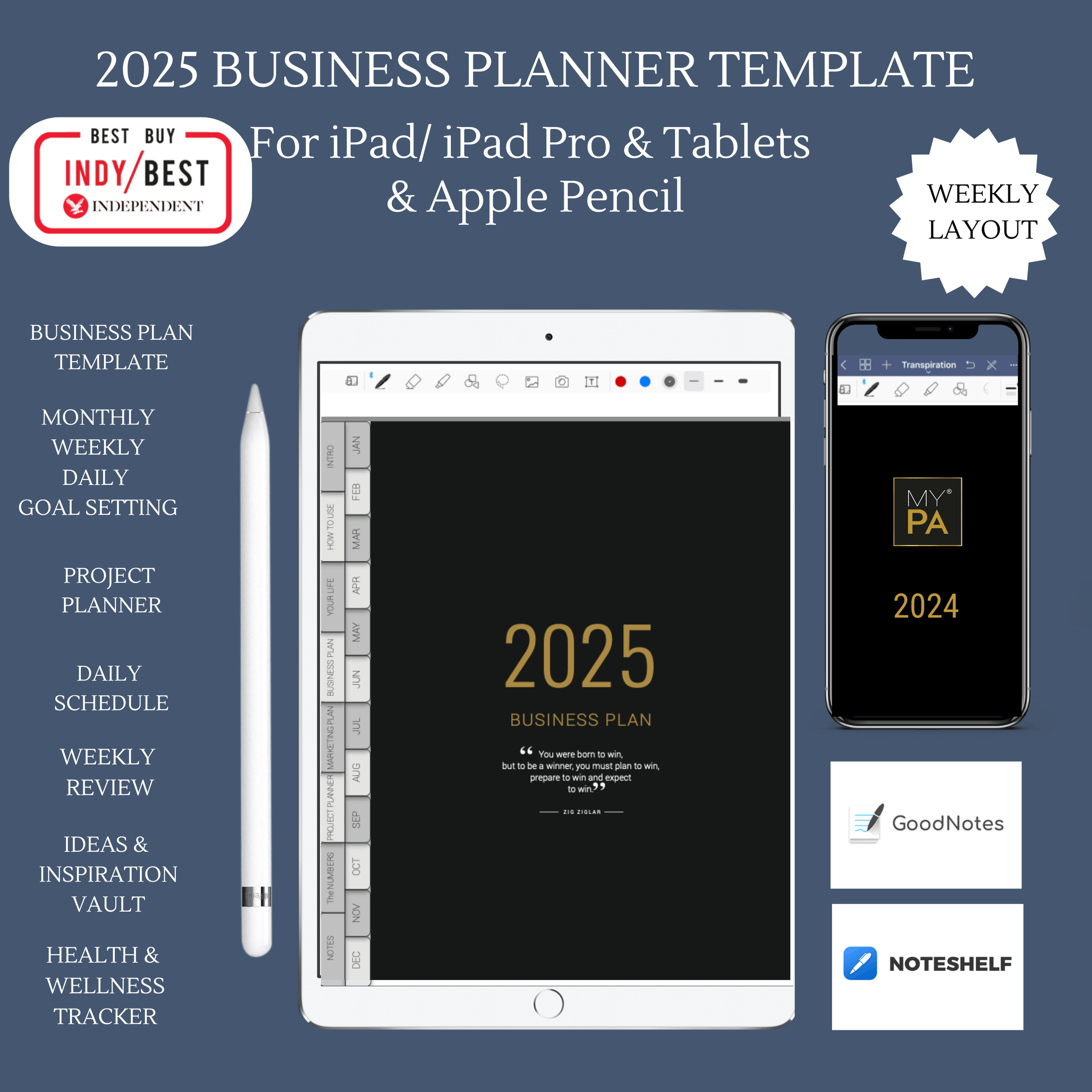 2025 Digital Planner for ipad pro -BUSINESS PLANNER TEMPLATE.png