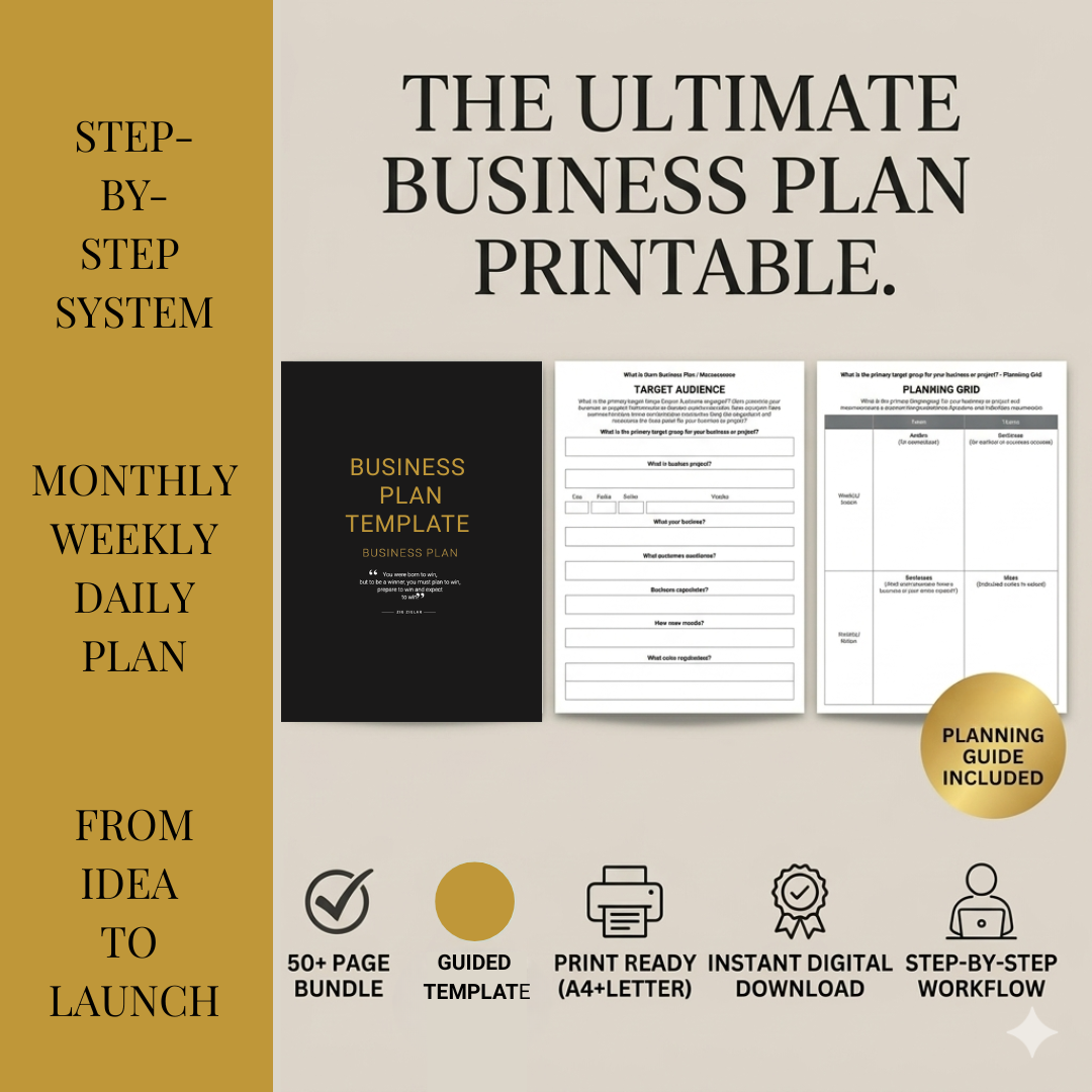 Small Business Plan Template for Small Business Owners- FREE DOWNLOAD ...