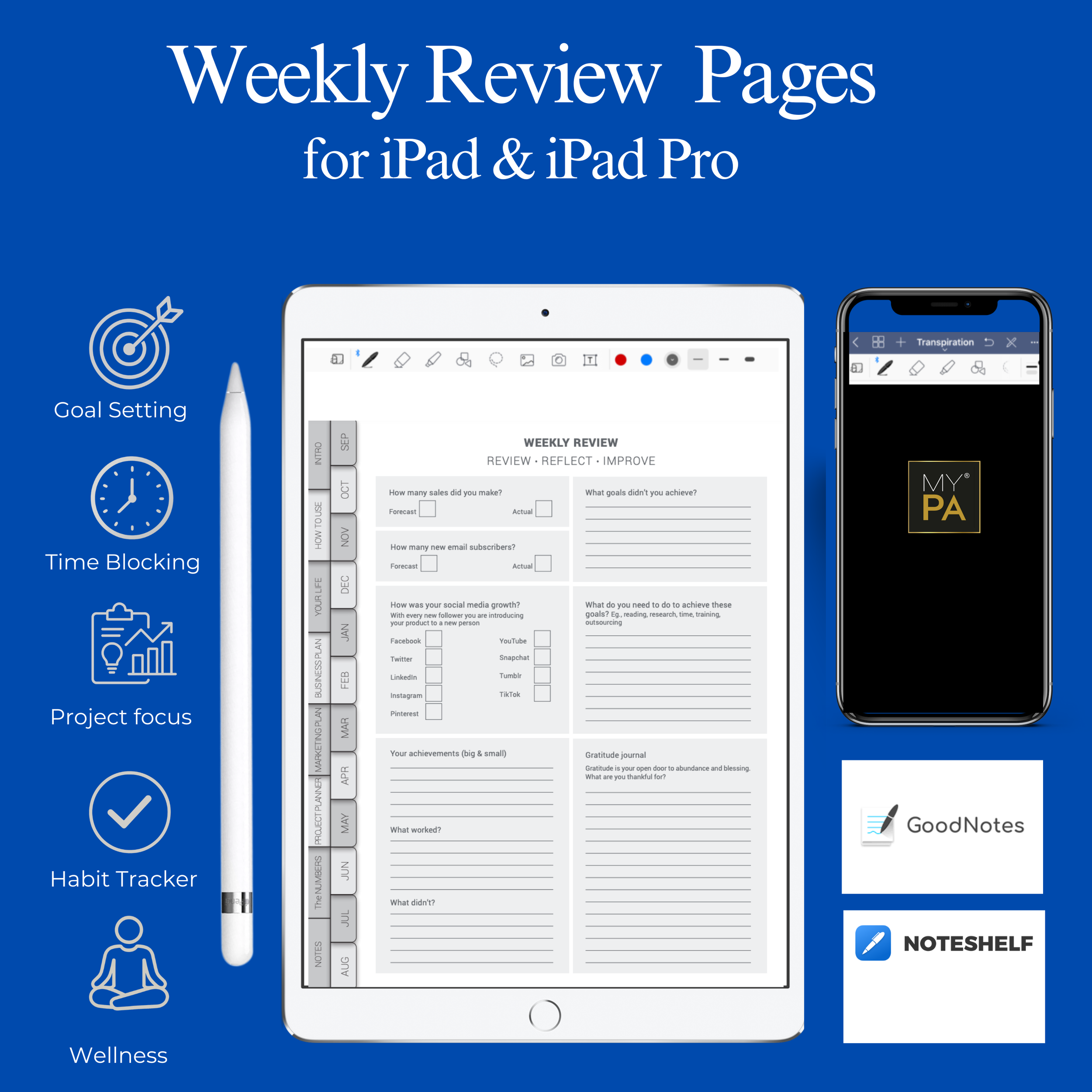 Weekly Planning on iPad Pro