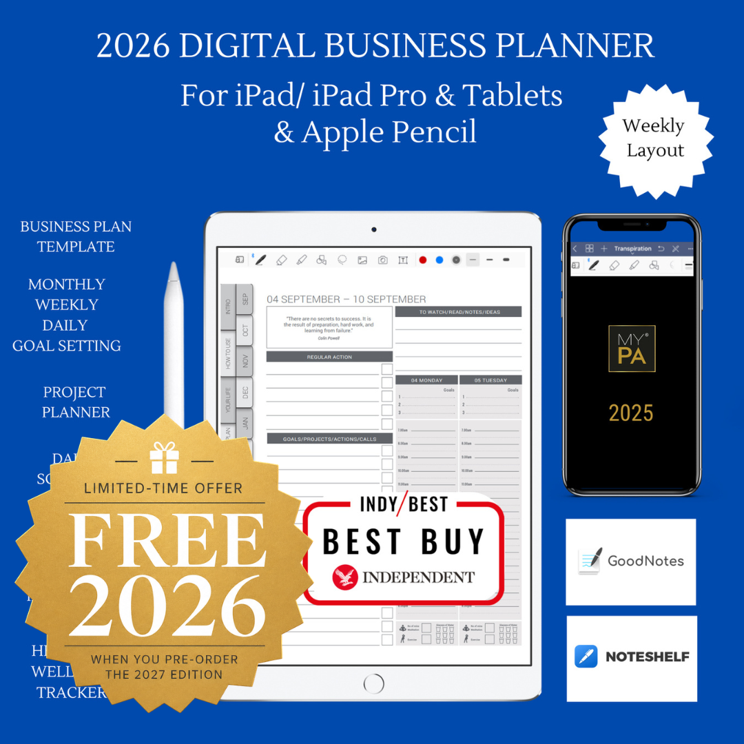 Free 2026 Digital Business Planner for iPad and iPad Pro - daily layout .png