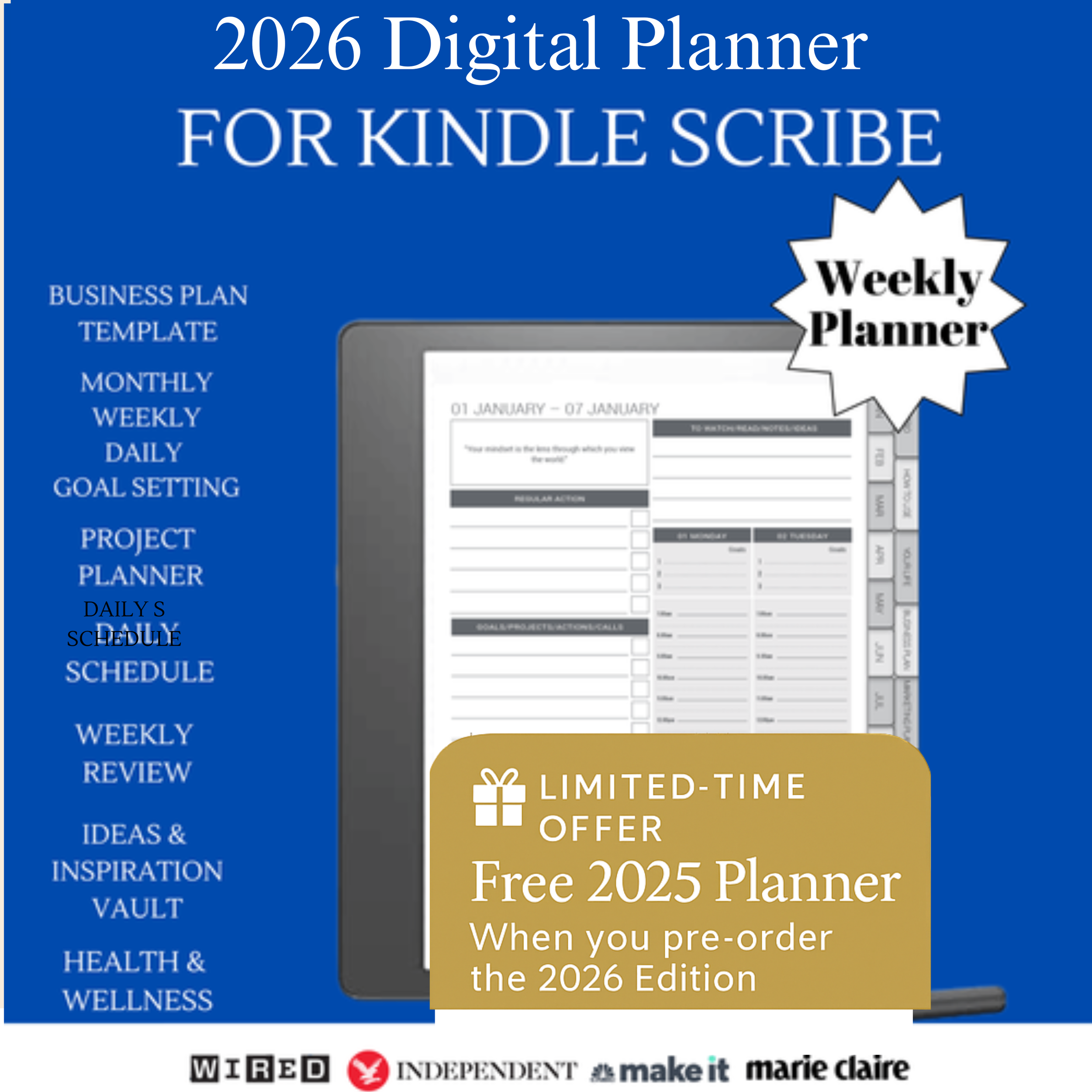 2026 digital planner for kindle scribe weekly layout  (1).png