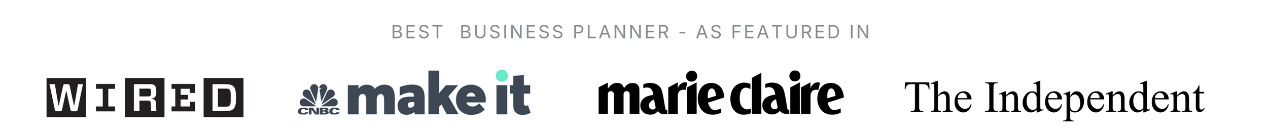 Best Business Planner featured in Wired, CNBC Make It, Marie Claire and The Independent
