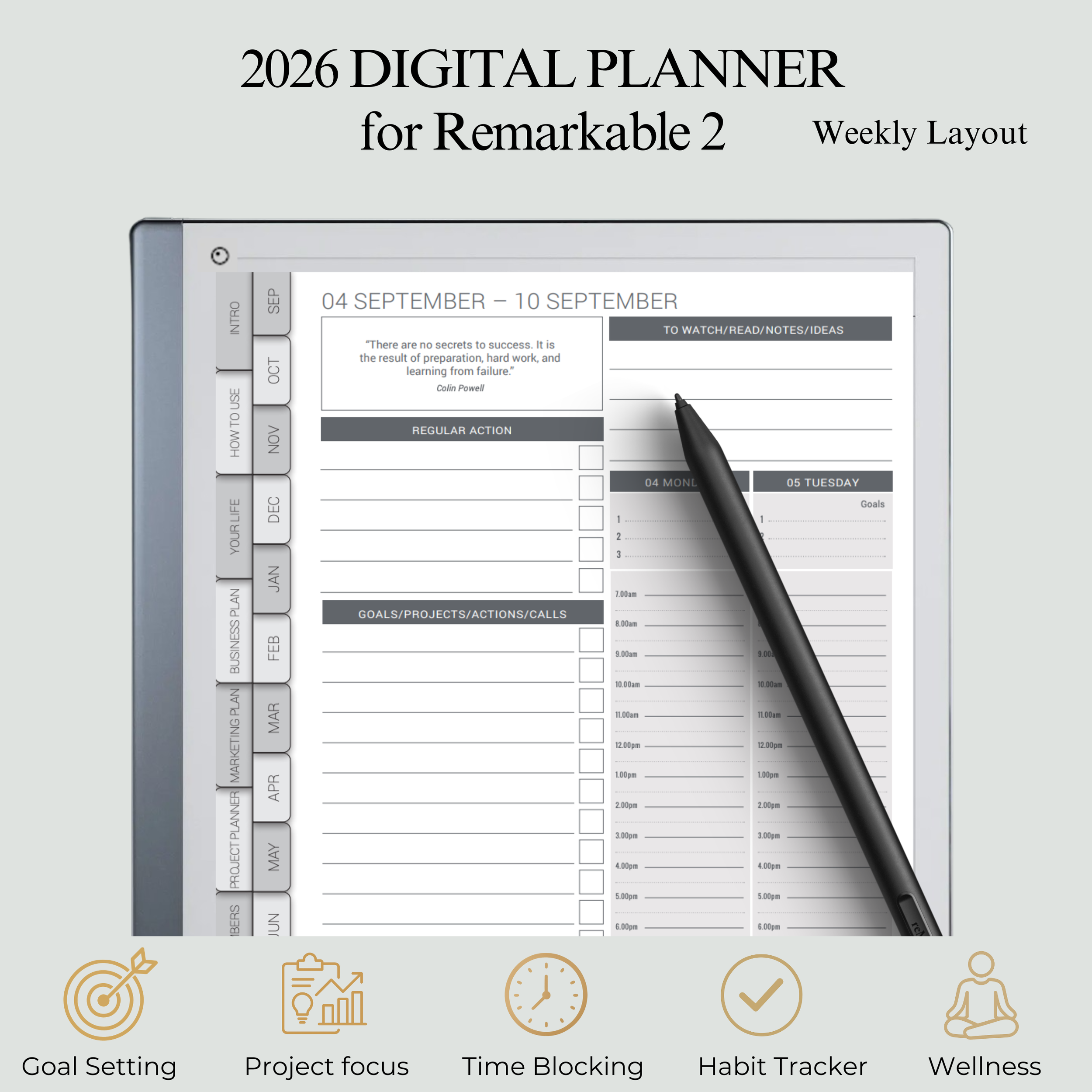 2026 Digital planner for Remarkable Paper Pro Weekly edition.png