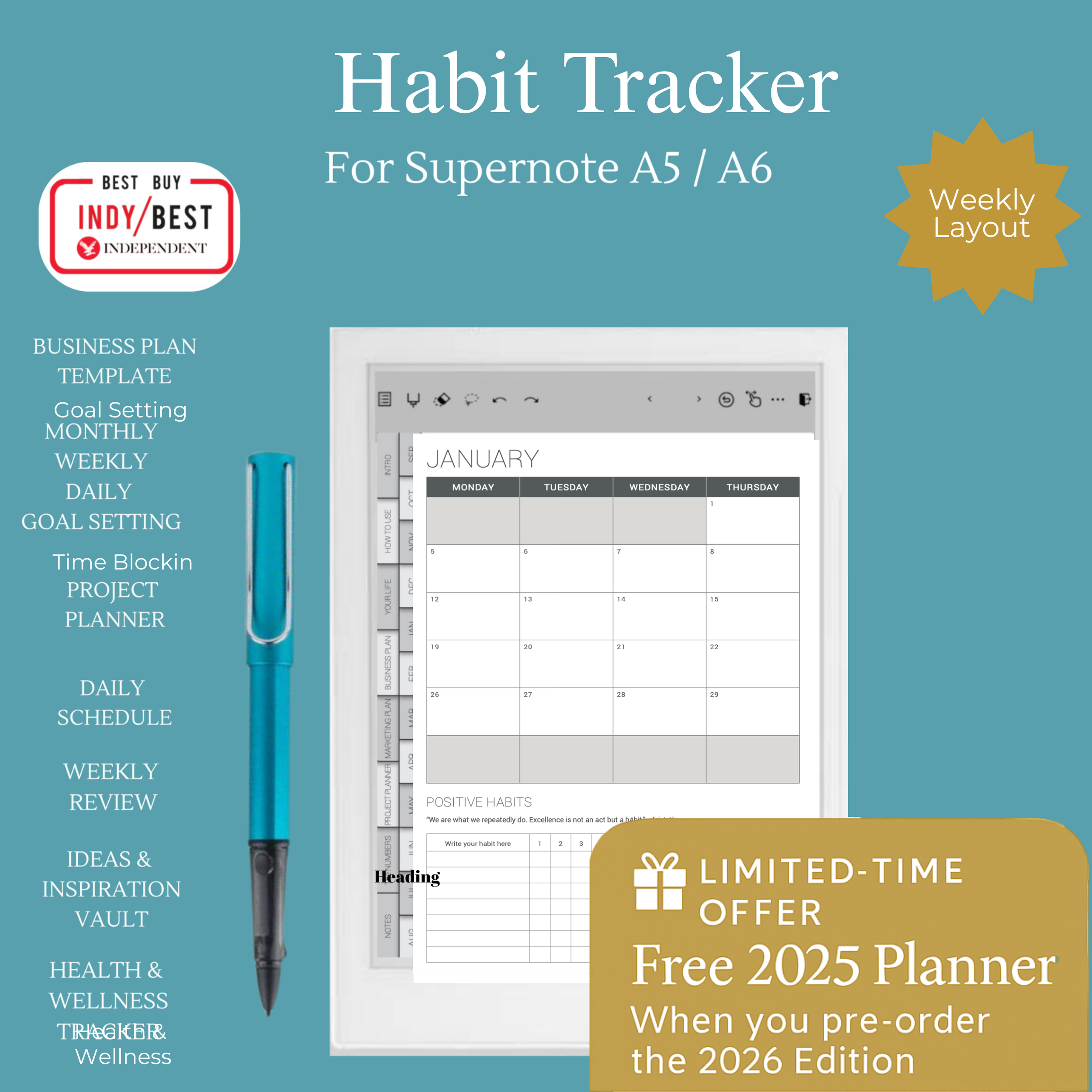 Daily Goal Setting Planner for Business