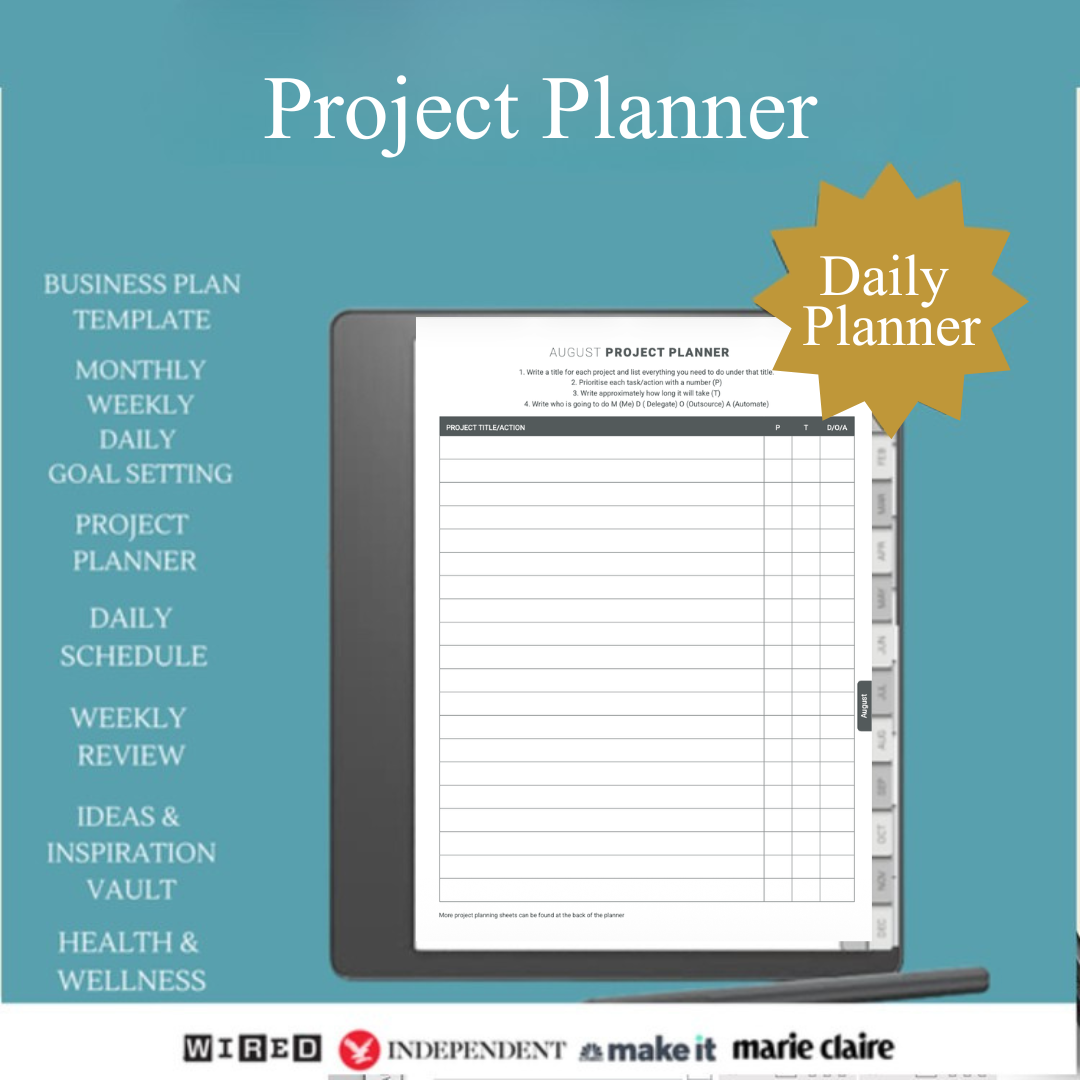 Digital Planner for Kindle scribe - Project planner .png