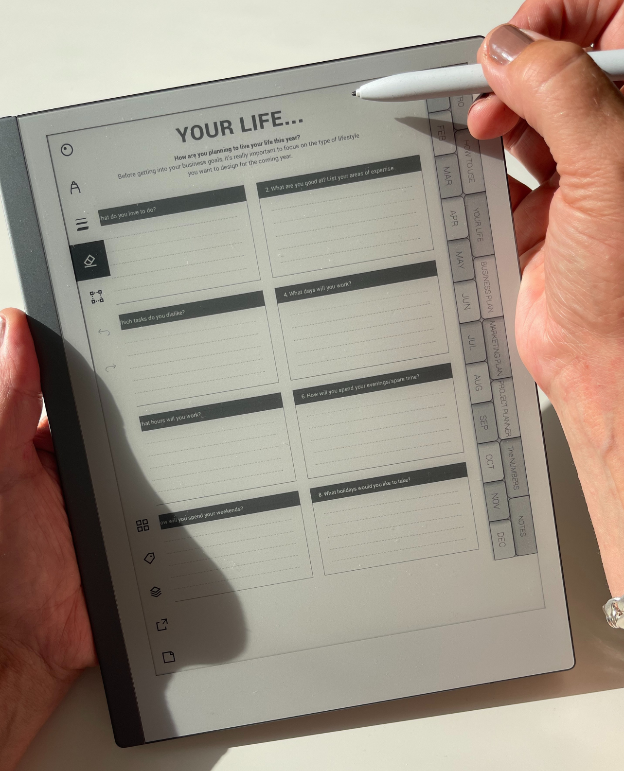 reMarkable 2 Business Planner Template for 2025 & 2026 | Digital ...