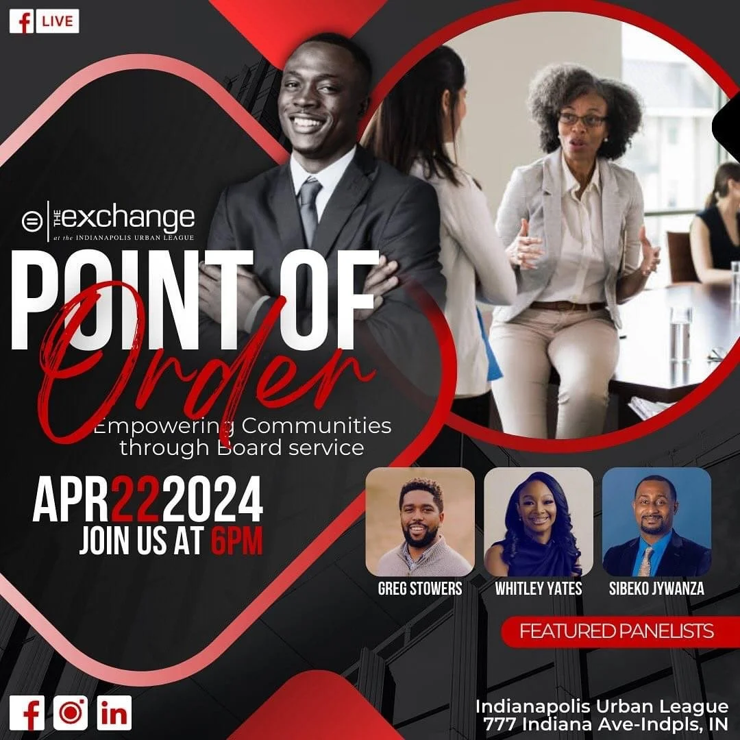 Indianapolis Urban League Exchange Point of Order - Panelist