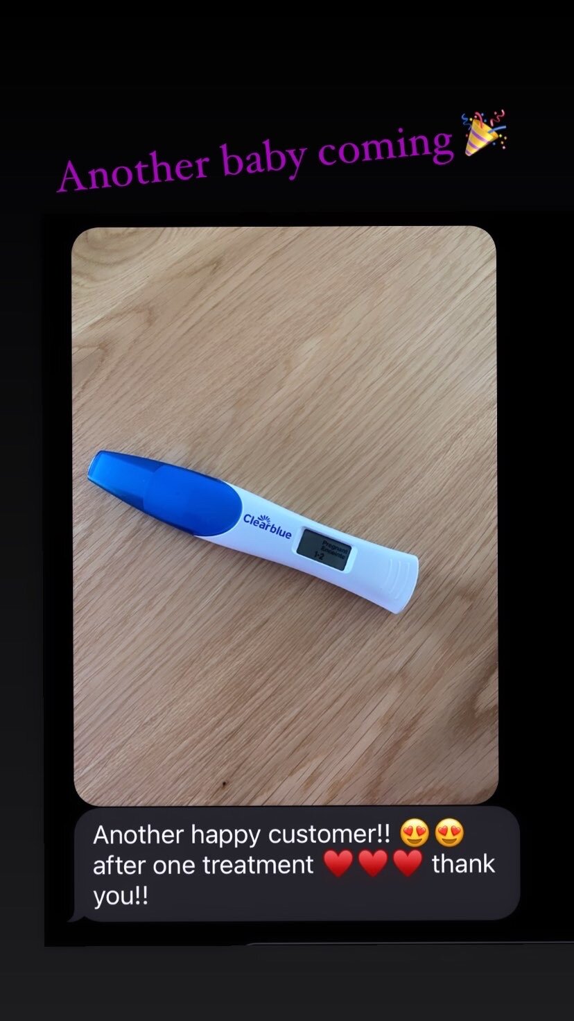  SuJok Acupuncture based in Vancouver at Alla Ozerova Acupuncture Clinic used to treat fertility and reproductive health. Patient sent in picture of positive pregnancy test after 1 treatment. 