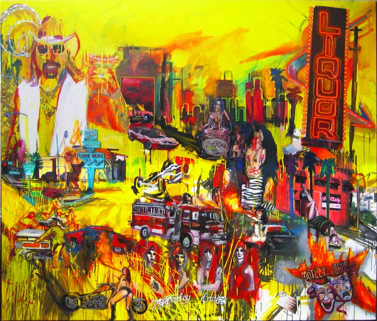 Music To Crash Your Car To (Featuring Vince Neil) Oil on canvas | 65 x 78 inches | 2008