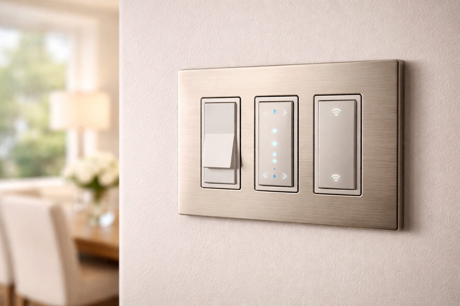 Light switch installation in Austin Texas including dimmer and 3 way switches