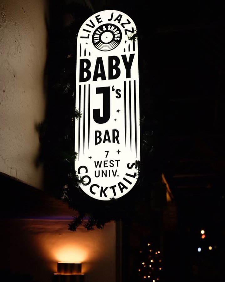 So pleased with the finished light box sign for my friends @babyjsbar 🔥
