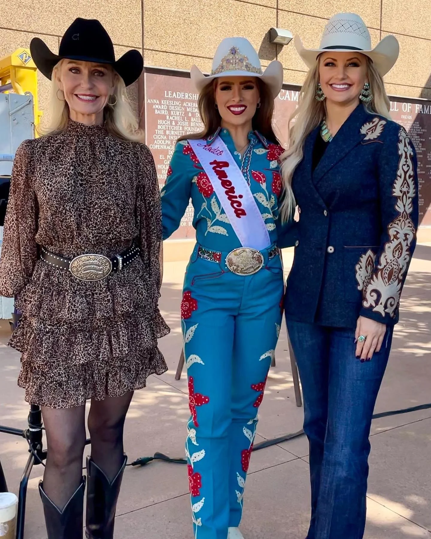 Amy Wilson with rodeo icon Pam Minick and former Miss Rodeo America Kennadee Riggs. 
