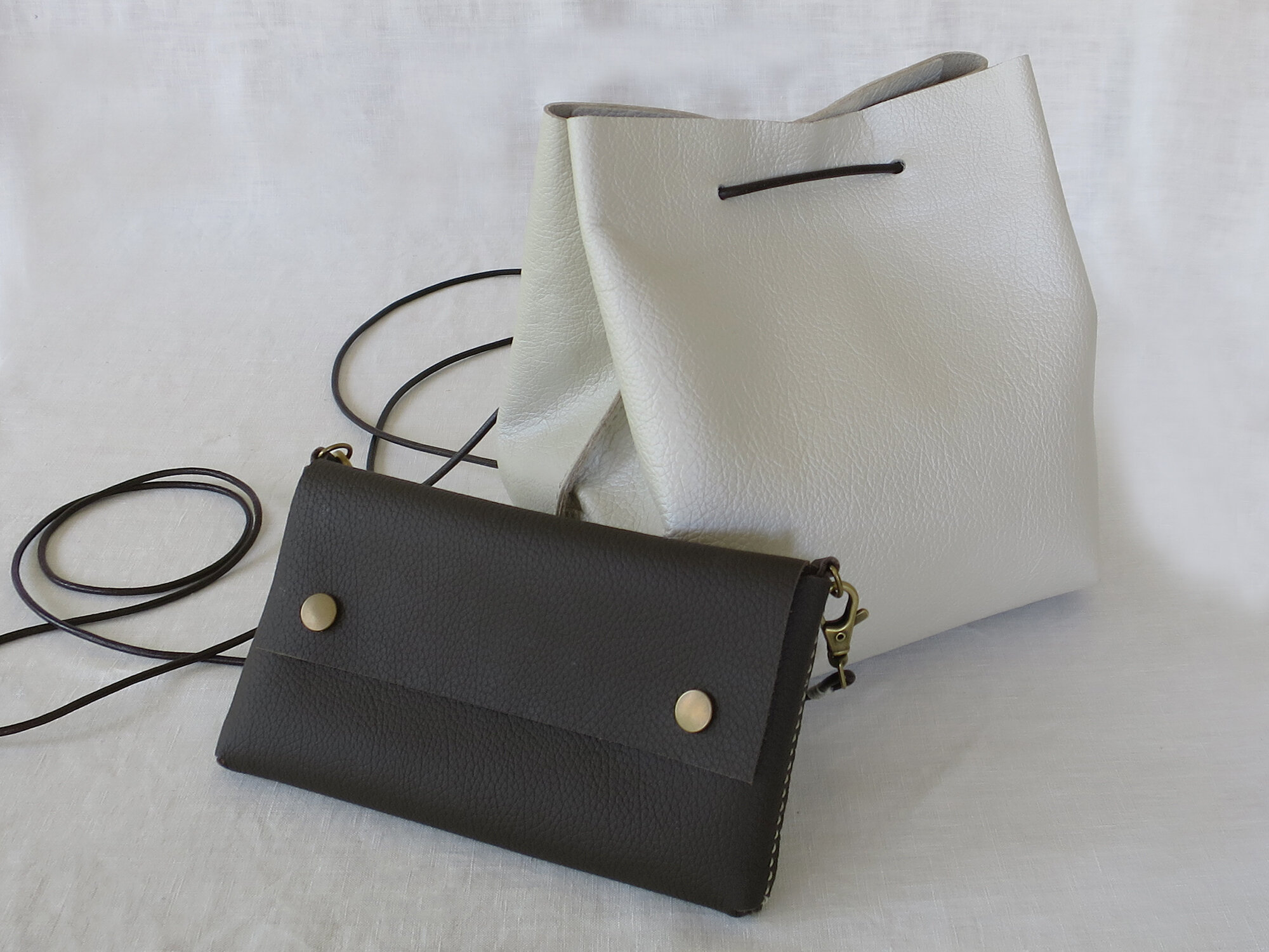Minimalist Backpack and Clutch Bag