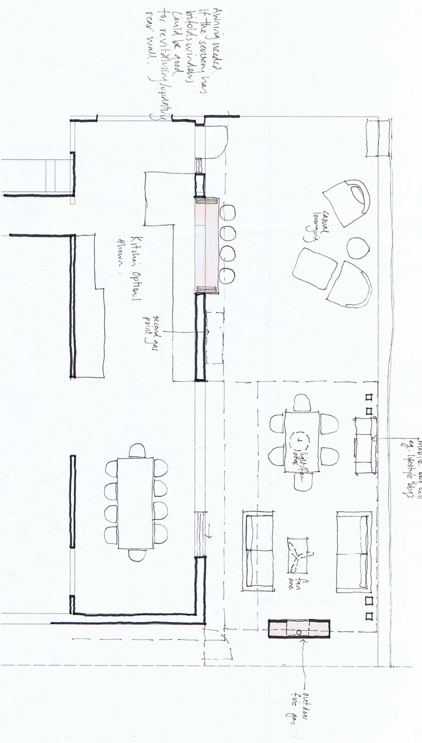 Reworking the kitchen , dining and outdoor spaces