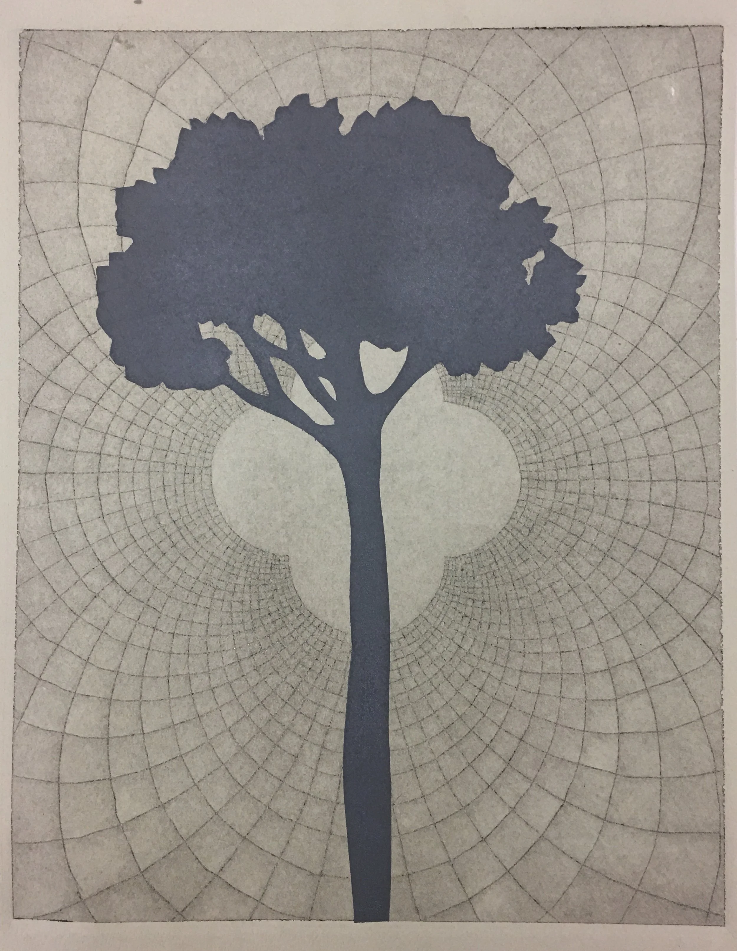 2017, Oil Ink Monotype Drypoint 8in x 10in