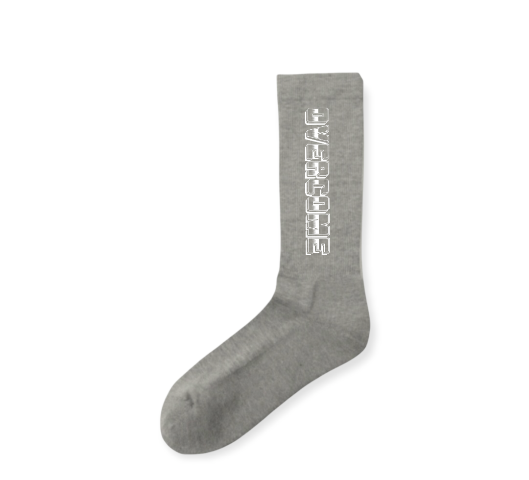 "Overcome" socks (GREY)