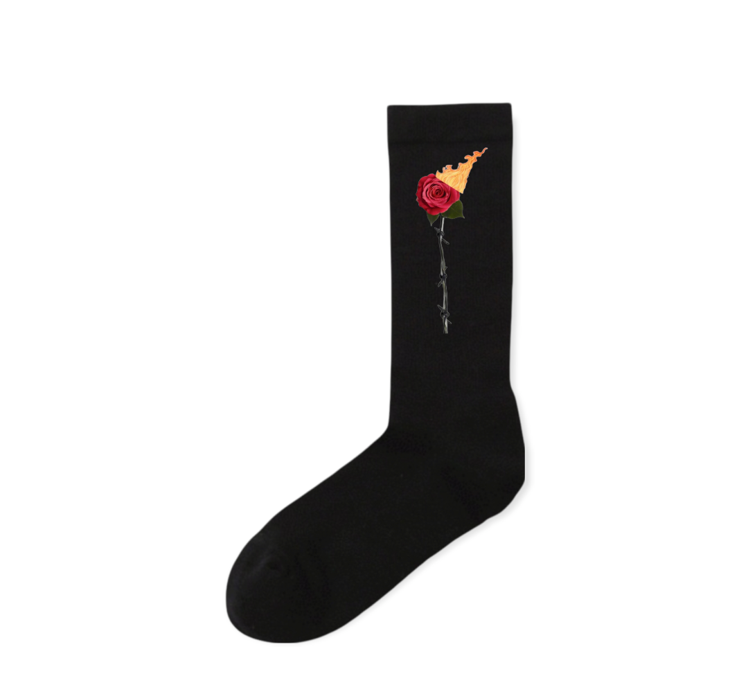 "Metal Thorns" crew sock (BLACK)