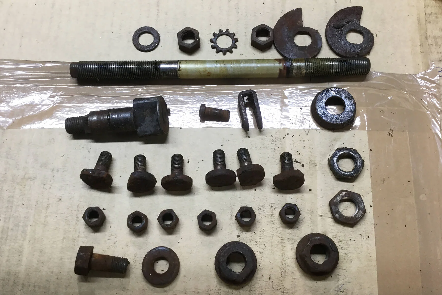1. Before cleaning and blasting.