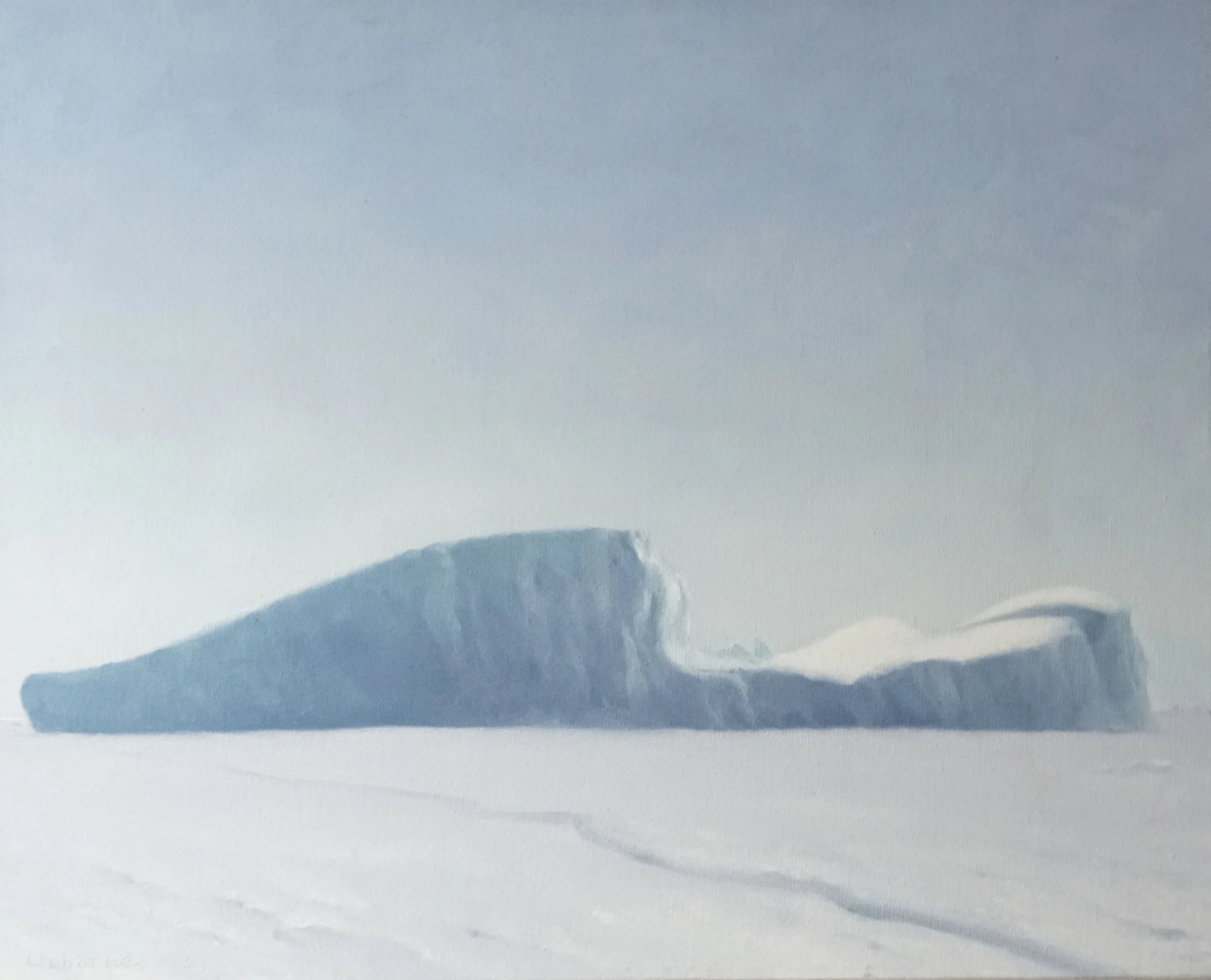 Piece of Ice Shelf , Oil on Canvas.