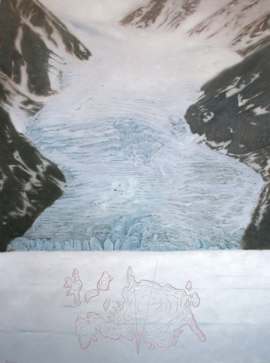    Dannys’ Glacier, 122cm x 91cm,  oil on canvas, 2011.  