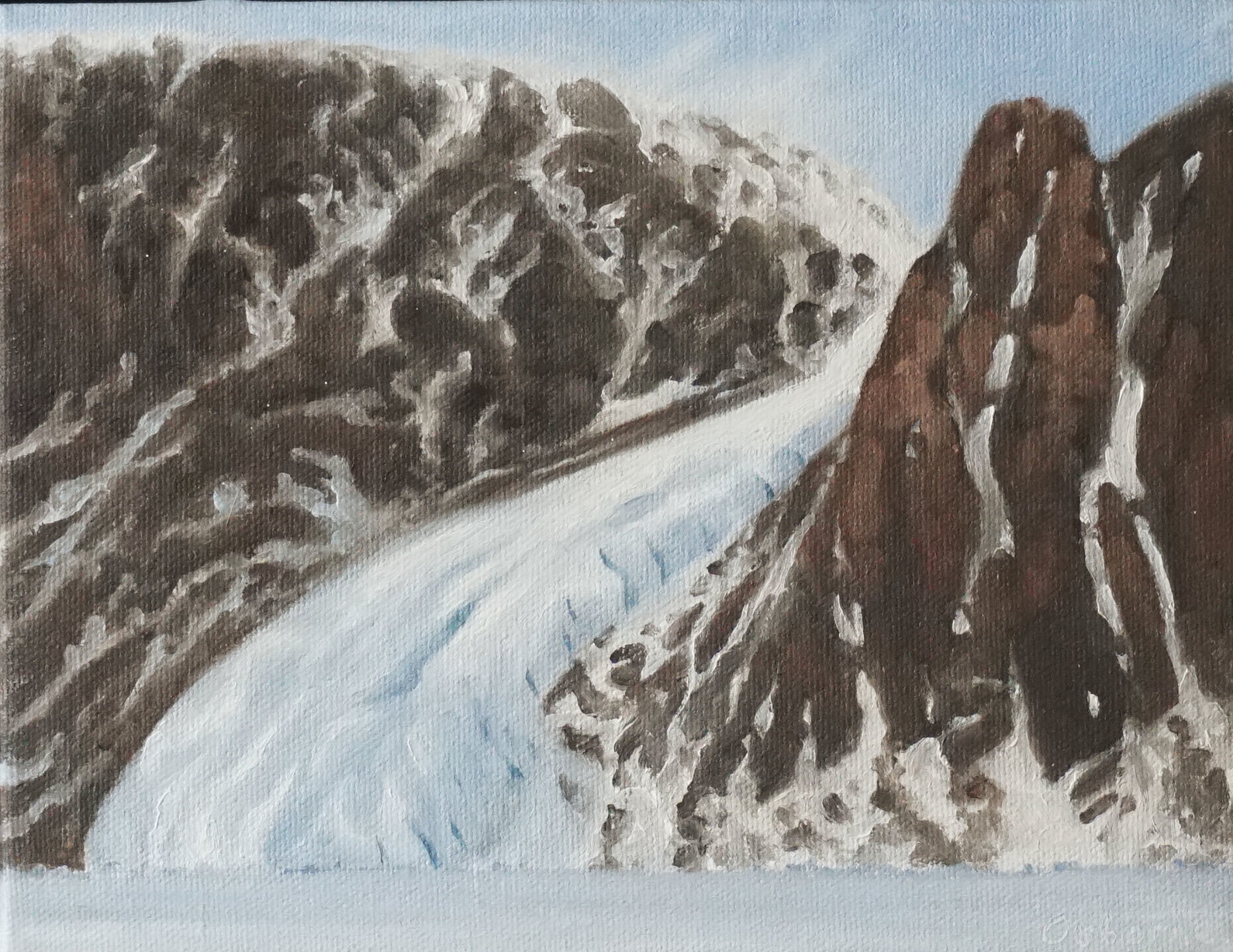    Glacier Camp , 15cm x 25cm, oil on canvas, 2005.  
