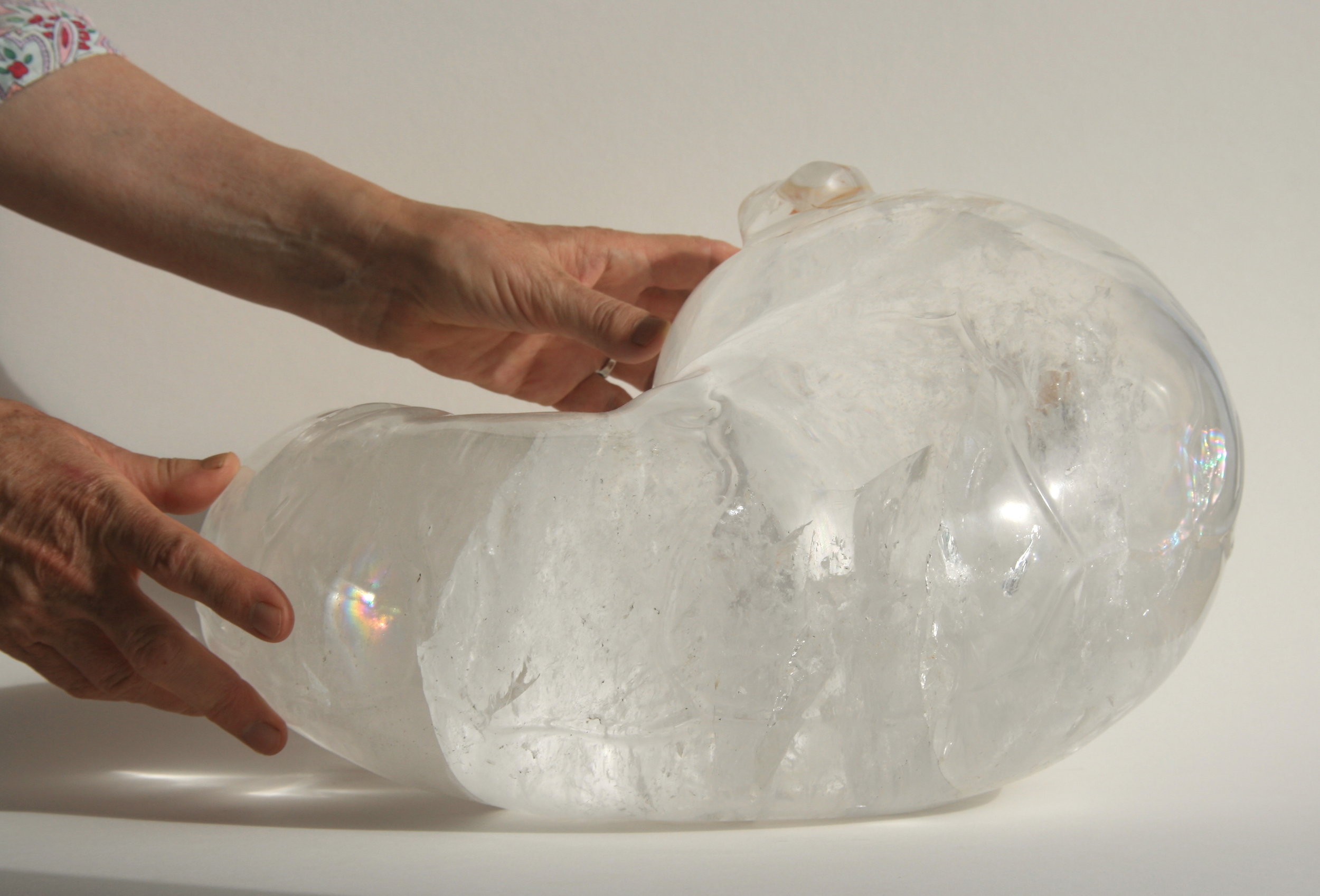    Stomach , carved giant quartz crystal, 2001.  