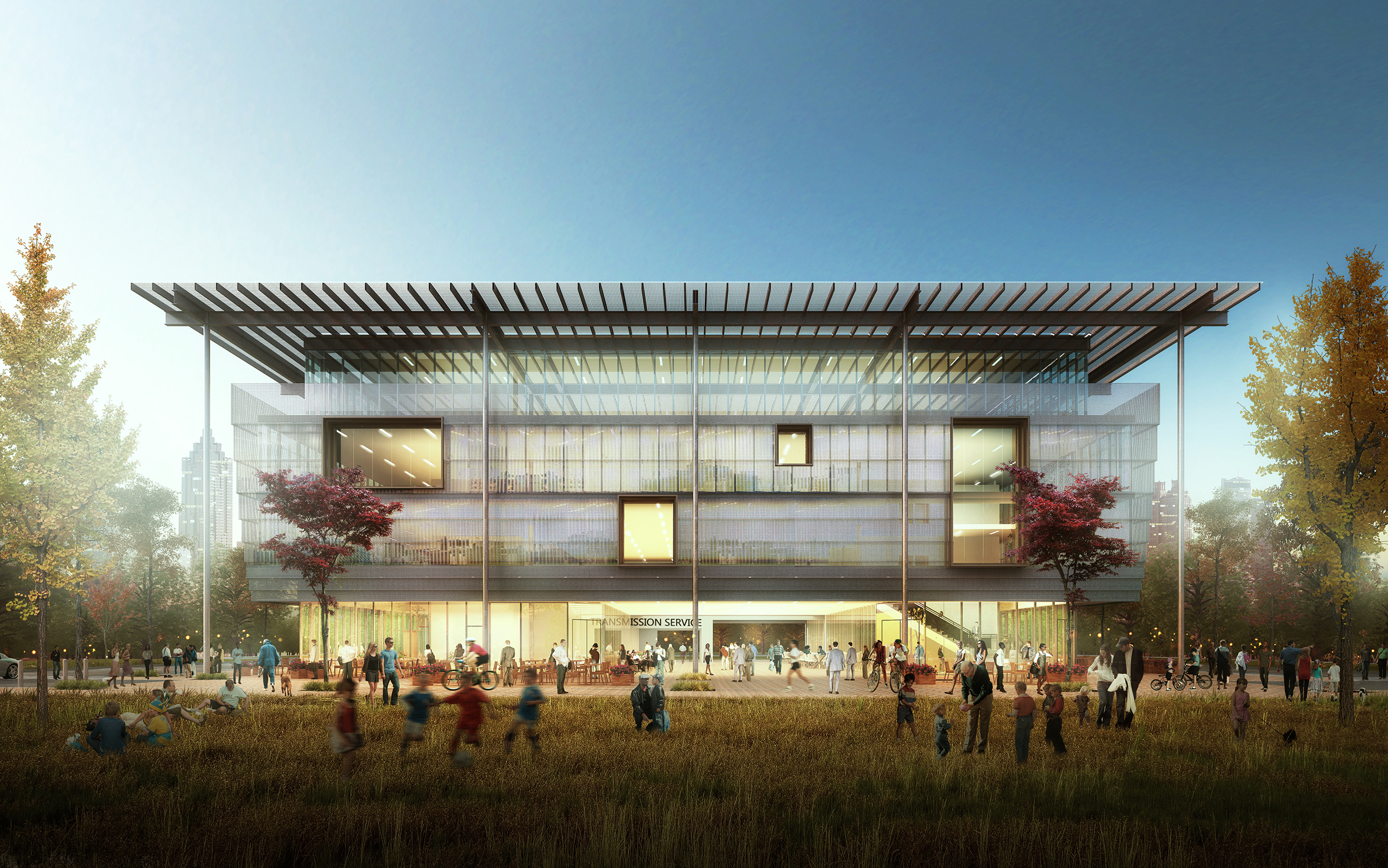 George Street would be for pedestrians/bicyclists only and a wide breezeway through the ground floor of the building will encourage connectivity to the park and create an iconic outdoor public plaza for the community. 