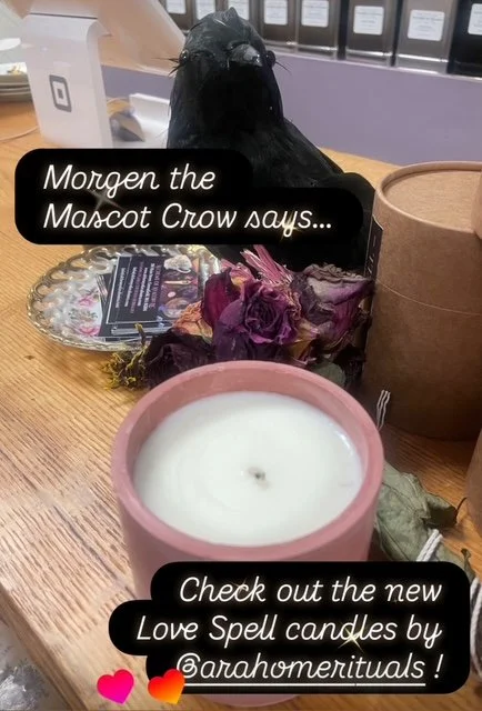 Love Spell candle with Morgen the crow.jpg