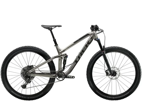 Fuel EX 7 sizes 21.5 , 19.5, 17.5, and 15.5 available Fuel EX 7 shines when you're charging down tricky descents, where the dropper post upgrade and 130mm of front and rear suspension travel come in handy. A lightweight aluminum frame, Tubeless Ready 29er wheels, and a reliable 1x12 SRAM NX Eagle drivetrain make this an awesome all-around full suspension mountain bike.