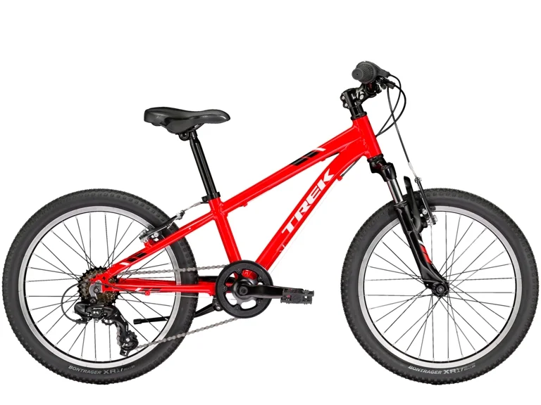 Precaliber 20 6-speed Boy's is a kid's mountain bike for young adventurers. A lightweight frame, knobby tires, and quality components like a front suspension fork, 6-speed gearing, and hand brakes are perfectly dialed to better fit small riders. For kids ages 6-8, between 45-52˝ tall.