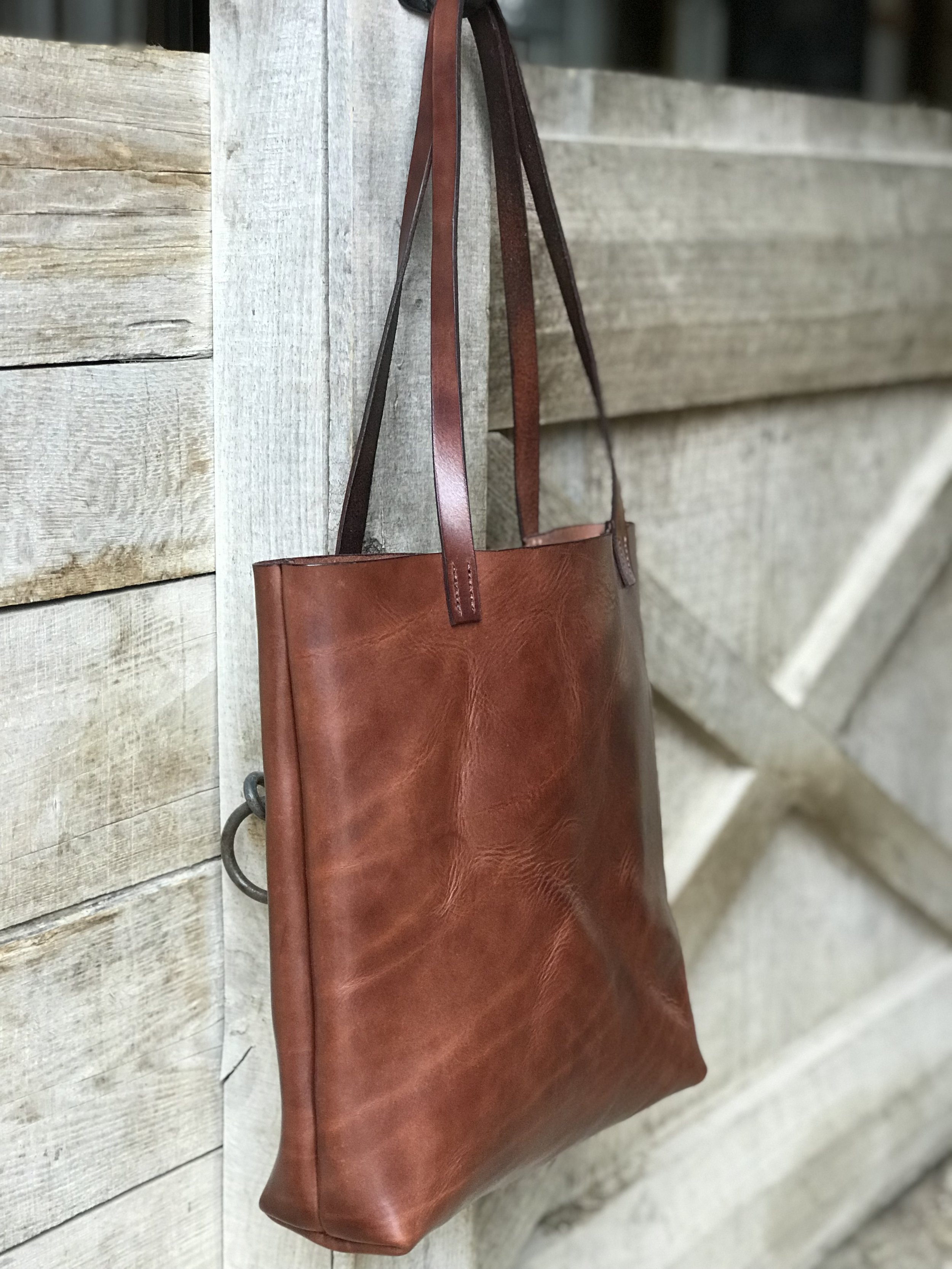 Handmade Leather Tote — Rural Route 3