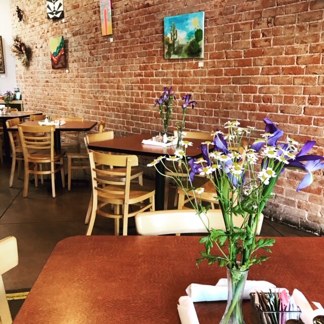 cafe tables with flowers.JPG