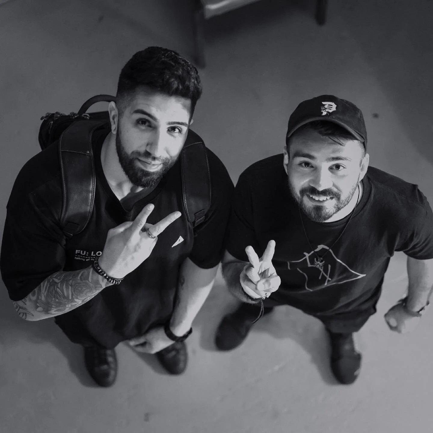 @alexlauter_ and @camardaofficial minutes before hitting the stage at the @lauterhaus 3 year party