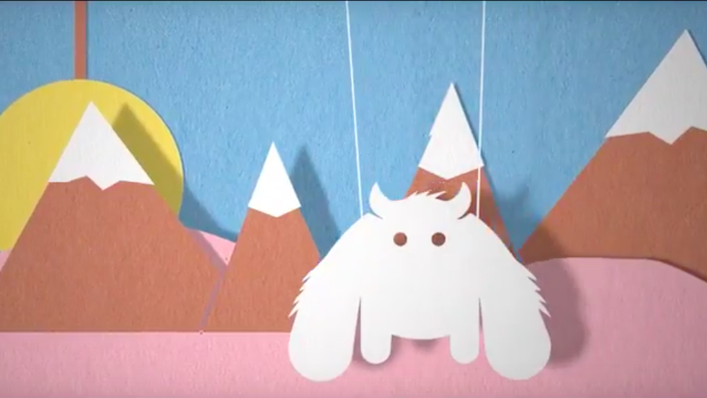 Construction Paper Yeti
