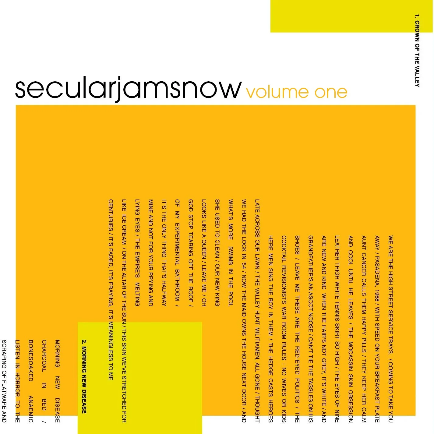 Secular Jams Now Vol. 01 - Orange Rhyming Dictionary by Jets To Brazil
